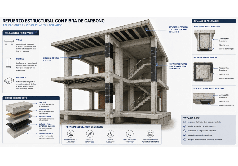 refuerzo estructural fibra carbono refuerzo estructural fibra carbono