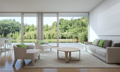 dining-living-room-luxury-house-with-lake-view-modern-design-1 La importancia de la luz natural en el diseño arquitectónico