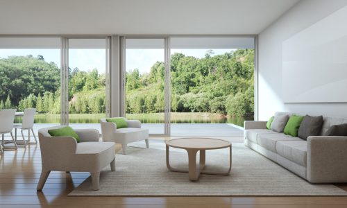dining-living-room-luxury-house-with-lake-view-modern-design-1 La importancia de la luz natural en el diseño arquitectónico